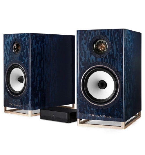 Triangle Capella - Aktywne kolumny podstawkowe z Bluetooth 5.0 aptX, Wi-Fi, WiSA + Stereo HUB