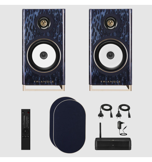 Triangle Capella - Aktywne kolumny podstawkowe z Bluetooth 5.0 aptX, Wi-Fi, WiSA + Stereo HUB