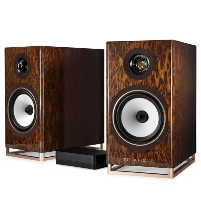 Triangle Capella - Aktywne kolumny podstawkowe z Bluetooth 5.0 aptX, Wi-Fi, WiSA + Stereo HUB