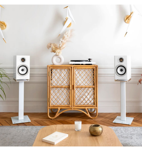 Triangle Capella - Aktywne kolumny podstawkowe z Bluetooth 5.0 aptX, Wi-Fi, WiSA + Stereo HUB