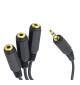 Vitalco JR18 - adapter mini Jack 3.5mm wtyk -3x gniazdo stereo