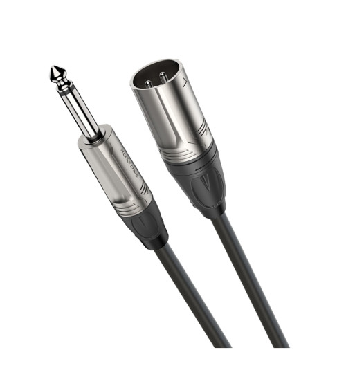 Kabel mikrofonowy wtyk Jack 6,3 mono - gniazdo XLR Roxtone DMXJ250L1 1m | AVstore.pl