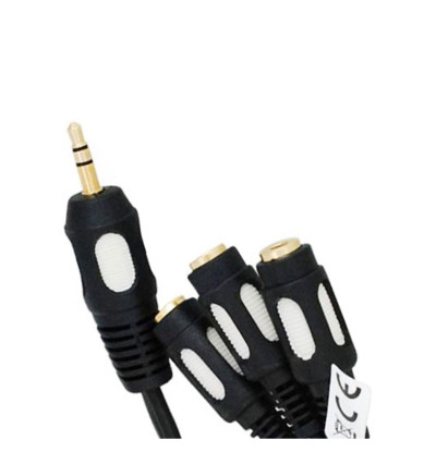 Adapter mini Jack 3.5mm wtyk -3x gniazdo stereo Vitalco JR181 | AVstore.pl