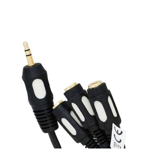 Adapter mini Jack 3.5mm wtyk -3x gniazdo stereo Vitalco JR181 | AVstore.pl