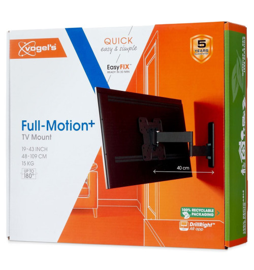 Vogels TVM 1243 - Obrotowy uchwyt ścienny do telewizorów 19" - 43"