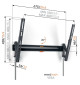 Vogels TVM 3613 - Uchylny uchwyt ścienny do telewizorów 40" - 77"