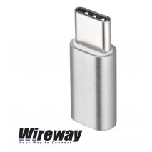Adapter gniazdo micro USB - wtyk typ C Wireway WW330201
