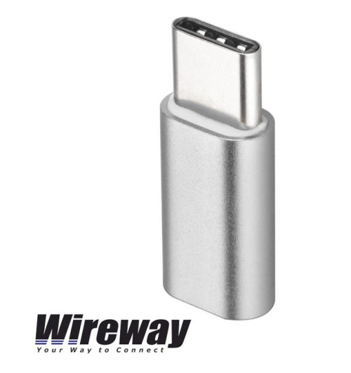 Adapter gniazdo micro USB - wtyk typ C Wireway WW330201