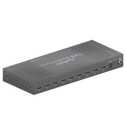 PureLink PureTools PT-SP-HD18-48G - Rozdzielacz / splitter 1x8 HDMI 2.1 EDID 8K/HDR 48Gbps ze skalowaniem i ekstrakcją dźwięku
