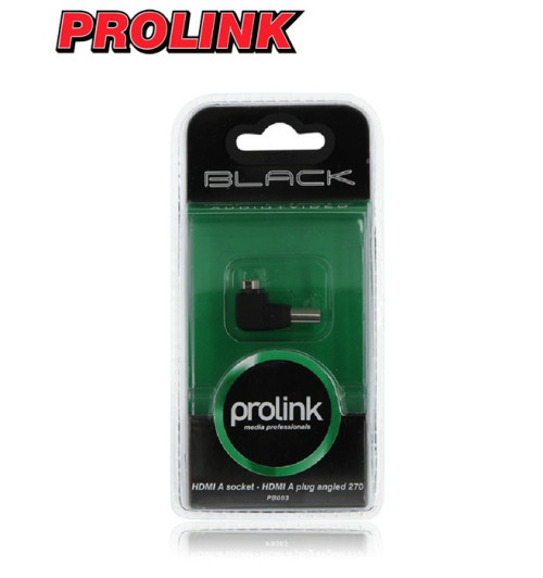 Przejściówka kątowa gniazdo HDMI - wtyk HDMI PROLINK PB 003