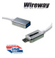 Kabel micro USB - gniazdo USB 3.0 Wireway WW331501 - 10cm