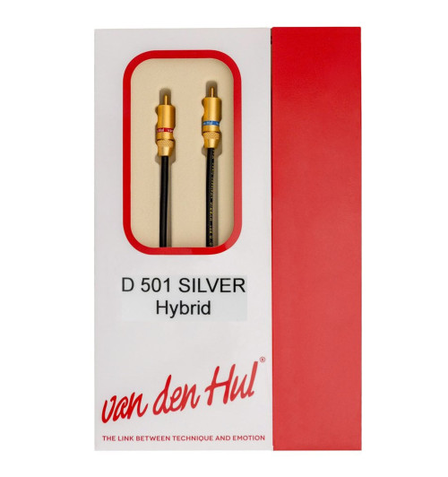 Van den Hul D-501 Silver Hybrid - Kabel interkonekt gramofonowy 2 RCA - 2 RCA (Cinch)