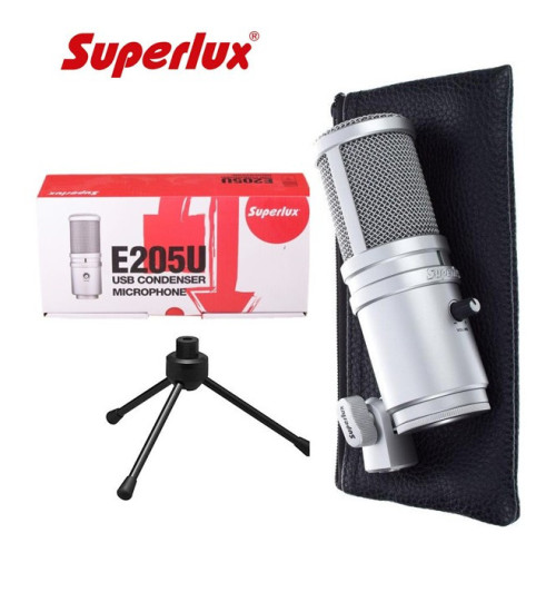 Uchwyt statyw + mikrofon USB Superlux E205U