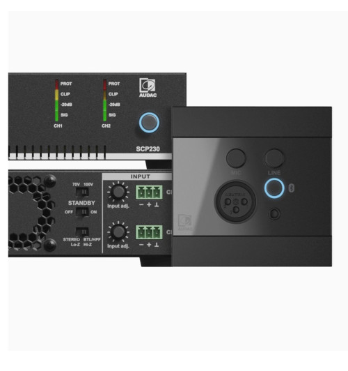 Audac SCP206 - kompaktowy dwukanałowy wzmacniacz mocy 2x 60W