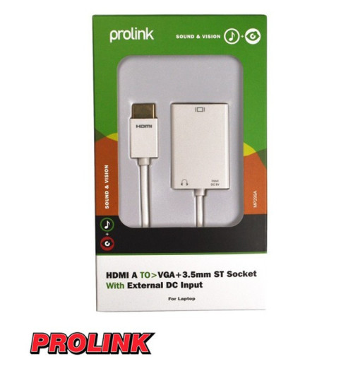 Adapter HDMI - VGA + mini-jack 3.5mm Prolink MediaPro MP 299A