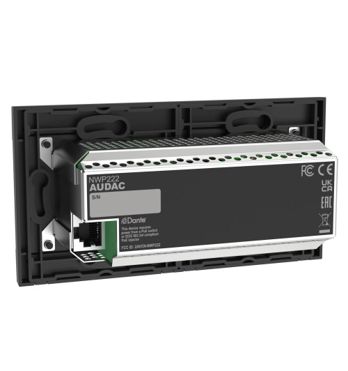 Sieciowy panel wejściowy i wyjściowy audio z Bluetooth Audac NWP222 | AVstore.pl