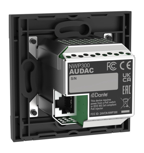 Audac NWP300 - sieciowy panel wejściowy audio 3,5mm jack z Bluetooth