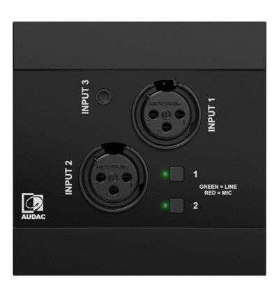 Audac NWP320 - sieciowy panel wejściowy audio - 2 x XLR + 3,5 mm jack Bluetooth
