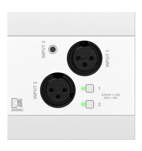 Audac NWP320 - sieciowy panel wejściowy audio - 2 x XLR + 3,5 mm jack Bluetooth