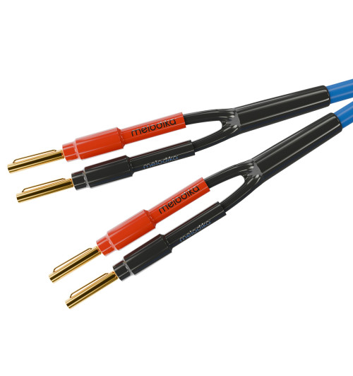 Melodika SBSC25 Sky Blue - Komplet konfekcjonowanych kabli głośnikowych 2x2,5mm2 OFC 4N z Solid Grip
