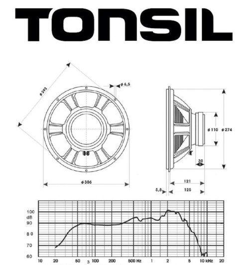 Głośnik niskotonowy TONSIL GDN 30/60/1 6 Ohm