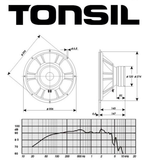 Głośnik niskotonowy TONSIL GDN 30/80/ 8 Ohm