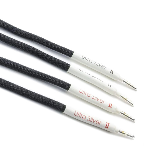 Tellurium Q Ultra Silver II Jumpers / Links – Komplet audiofilskich zworków do kolumn głośnikowych 4x 30cm