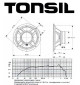 Głośnik niskotonowy TONSIL GDN 20/60/11 8 Ohm