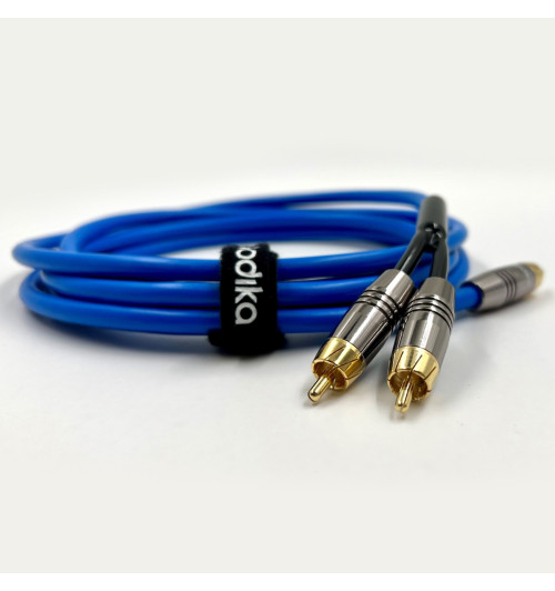 Melodika SBSWY Sky Blue - Kabel subwooferowy typu Y 1x RCA - 2x RCA