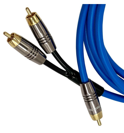Melodika SBSWY50 Sky Blue - Kabel subwooferowy typu Y 1x RCA - 2x RCA 5m