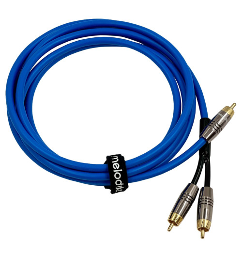 Melodika SBSWY Sky Blue - Kabel subwooferowy typu Y 1x RCA - 2x RCA