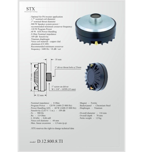 STX DRIVER D.12.800.8.TI D-800-8-TI 1.1,7.800.8.