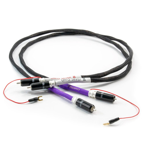 Tellurium Q Ultra Silver II Turntable RCA - Kabel gramofonowy 2x RCA - 2x RCA z uziemieniem
