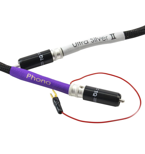 Tellurium Q Ultra Silver II Turntable RCA - Kabel gramofonowy 2x RCA - 2x RCA z uziemieniem