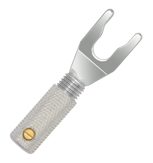 WireWorld Silver Spade Uni-Term™ with Sockets - Wymienny posrebrzany wtyk głośnikowy typu widełki z mocowaniem