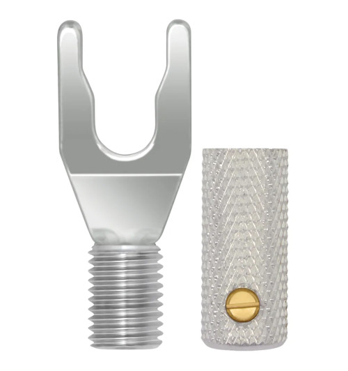 WireWorld Silver Spade Uni-Term™ with Sockets - Wymienny posrebrzany wtyk głośnikowy typu widełki z mocowaniem