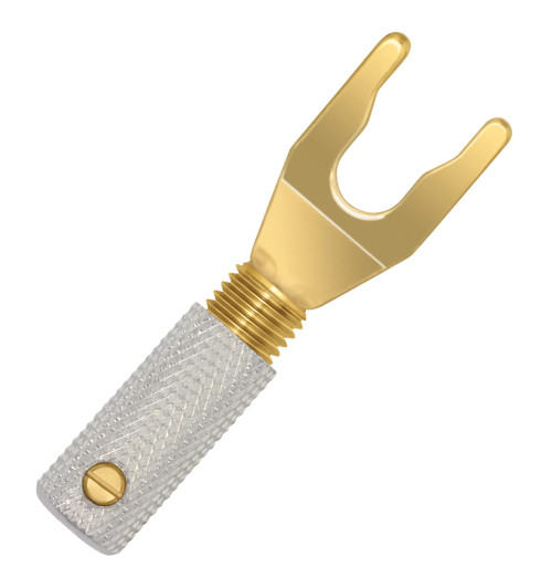 WireWorld Gold Spade Uni-Term with Sockets - Wymienny pozłacany wtyk głośnikowy typu widełki z mocowaniem