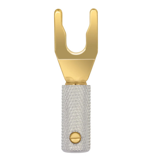 WireWorld Gold Spade Uni-Term with Sockets - Wymienny pozłacany wtyk głośnikowy typu widełki z mocowaniem