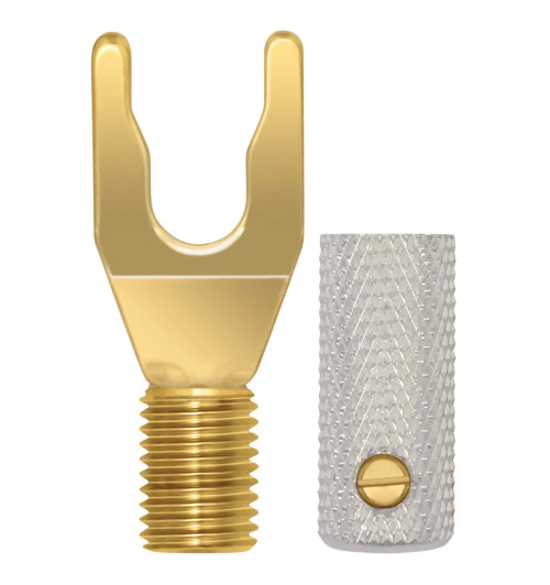 WireWorld Gold Spade Uni-Term with Sockets - Wymienny pozłacany wtyk głośnikowy typu widełki z mocowaniem