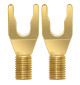 WireWorld Gold Spade Uni-Term with Sockets - Wymienne pozłacane wtyki głośnikowe typu widełki z mocowaniem - 2 sztuki
