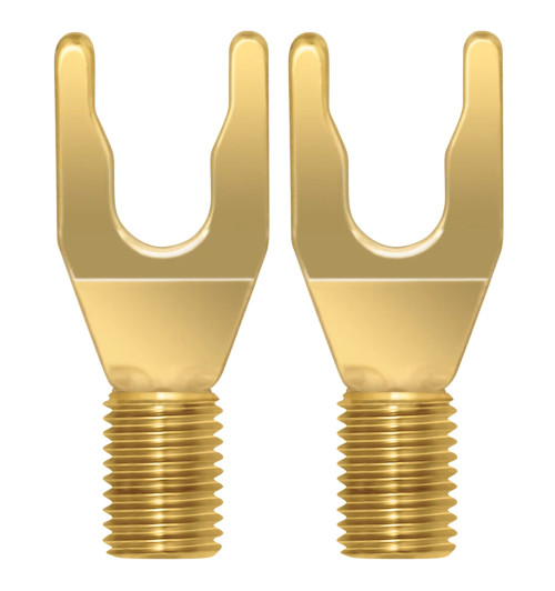 WireWorld Gold Spade Uni-Term with Sockets - Wymienne pozłacane wtyki głośnikowe typu widełki z mocowaniem - 2 sztuki