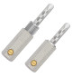 WireWorld Silver Banana Uni-Term with Sockets - Wymienne posrebrzane wtyki głośnikowe bananowe z mocowaniem - 2 sztuki