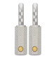 WireWorld Silver Banana Uni-Term with Sockets - Wymienne posrebrzane wtyki głośnikowe bananowe z mocowaniem - 2 sztuki