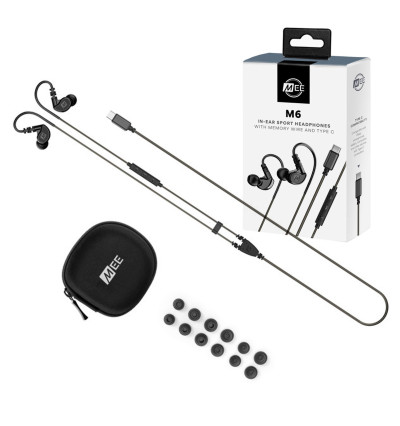 MEE Audio M6 Sport - słuchawki dokanałowe z wejściem USB C