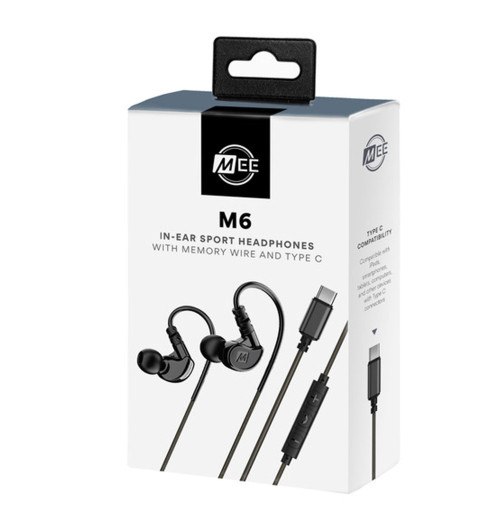 MEE Audio M6 Sport - słuchawki dokanałowe z wejściem USB C