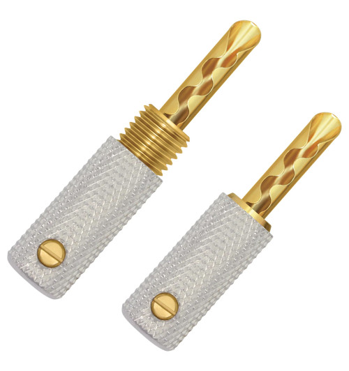 WireWorld Gold Banana Uni-Term with Sockets - Wymienne pozłacane wtyki głośnikowe bananowe z mocowaniem - 2 sztuki