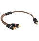 Proson Arctic Series Subwoofer Cable Y-Split - Adapter do kabla subwooferowego przejście 1x gniazdo RCA - 2x wtyk RCA 0,3m