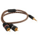 Proson Arctic Series AUX 3.5mm to RCA - Kabel interkonekt audio 3.5mm Stereo Jack - 2 RCA (Cinch) 0,5m