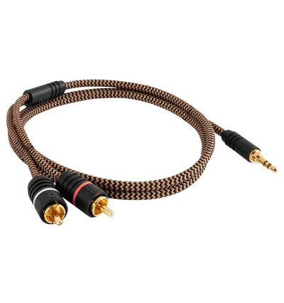 Proson Arctic Series AUX 3.5mm to RCA - Kabel interkonekt audio 3.5mm Stereo Jack - 2 RCA (Cinch) 1m