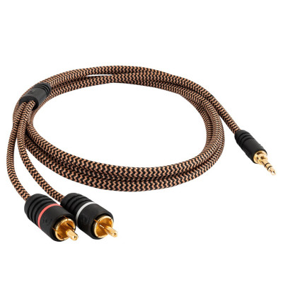 Proson Arctic Series AUX 3.5mm to RCA - Kabel interkonekt audio 3.5mm Stereo Jack - 2 RCA (Cinch) 1,5m